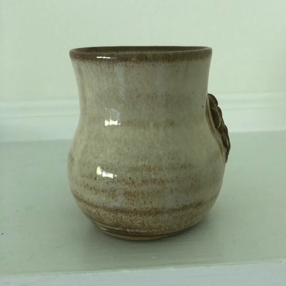 POTTS Pottery Linda Potts Funny Face Egg Separator Miniature Jug Seagrove NC